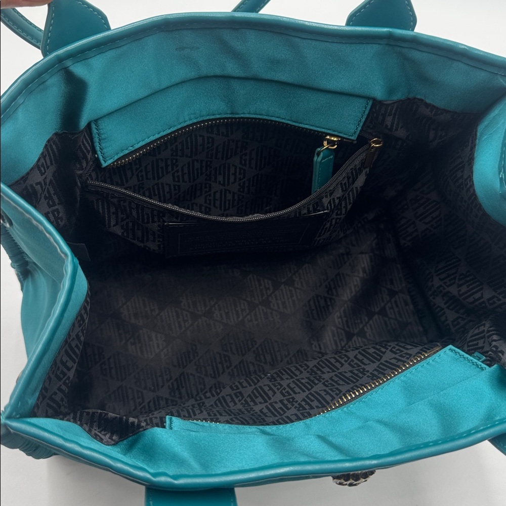Kurt Geiger London Teal Quilted Tote Bag - Picture 13 of 17